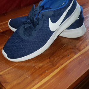 Nike Navy and White Tanjun Sneakers Men's Size 9
